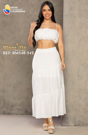 Ref. 5214002 -BM548-545 Conjunto de Falda y Blusa - Ropa Colombiana