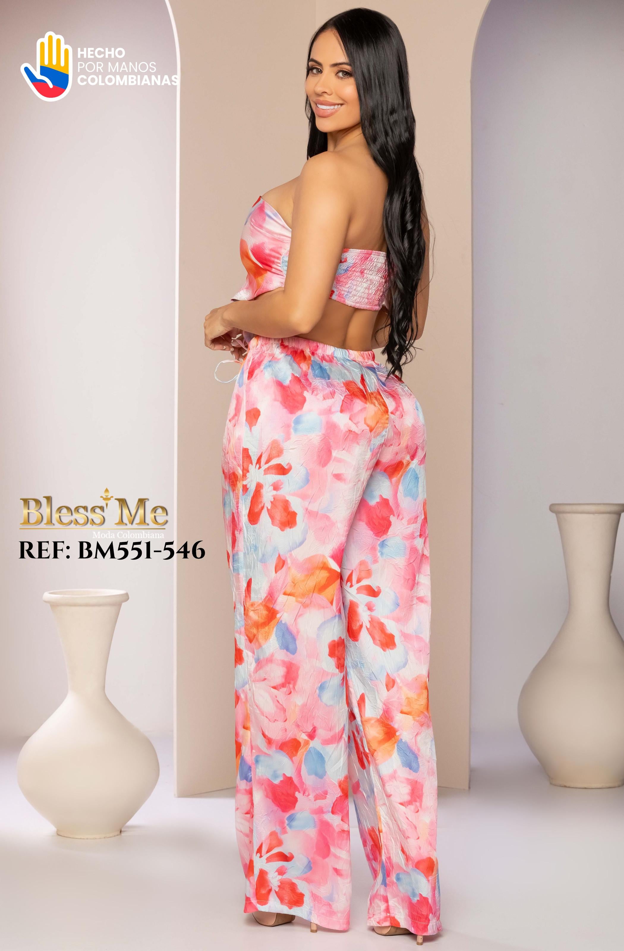 Ref. 5214002 -BM551-546 Conjunto de Pantalón y Blusa - Ropa Colombiana