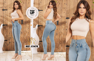 Ref. 070 -C1478 Jeans Colombianos Push Up - Ropa Colombiana