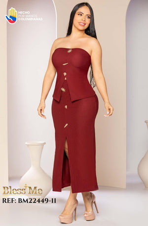 Ref. 5214002 -BM22449-11 Conjunto Falda Larga - Ropa Colombiana