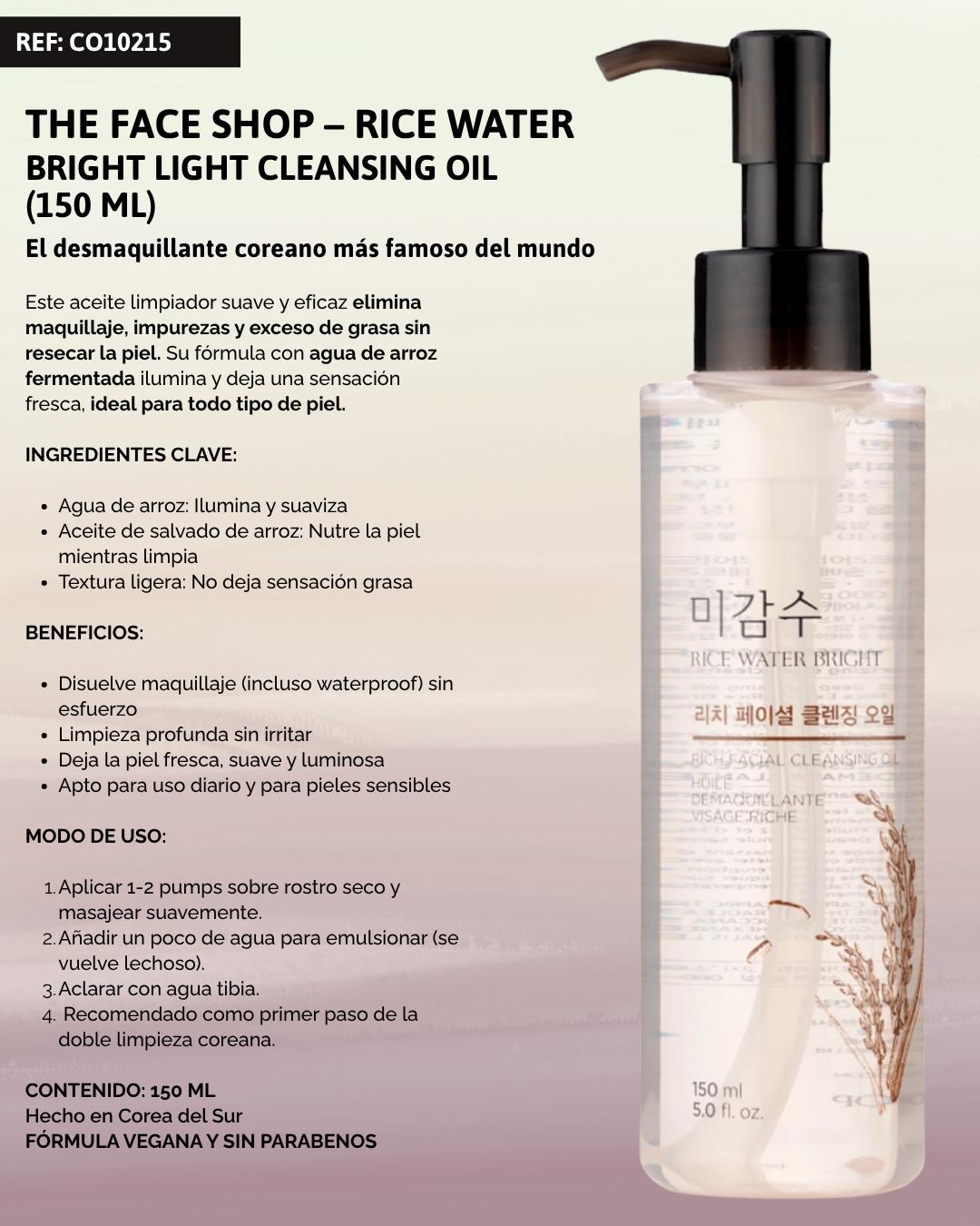 Ref. 084 -CO10215 Rice Water Limpiador
