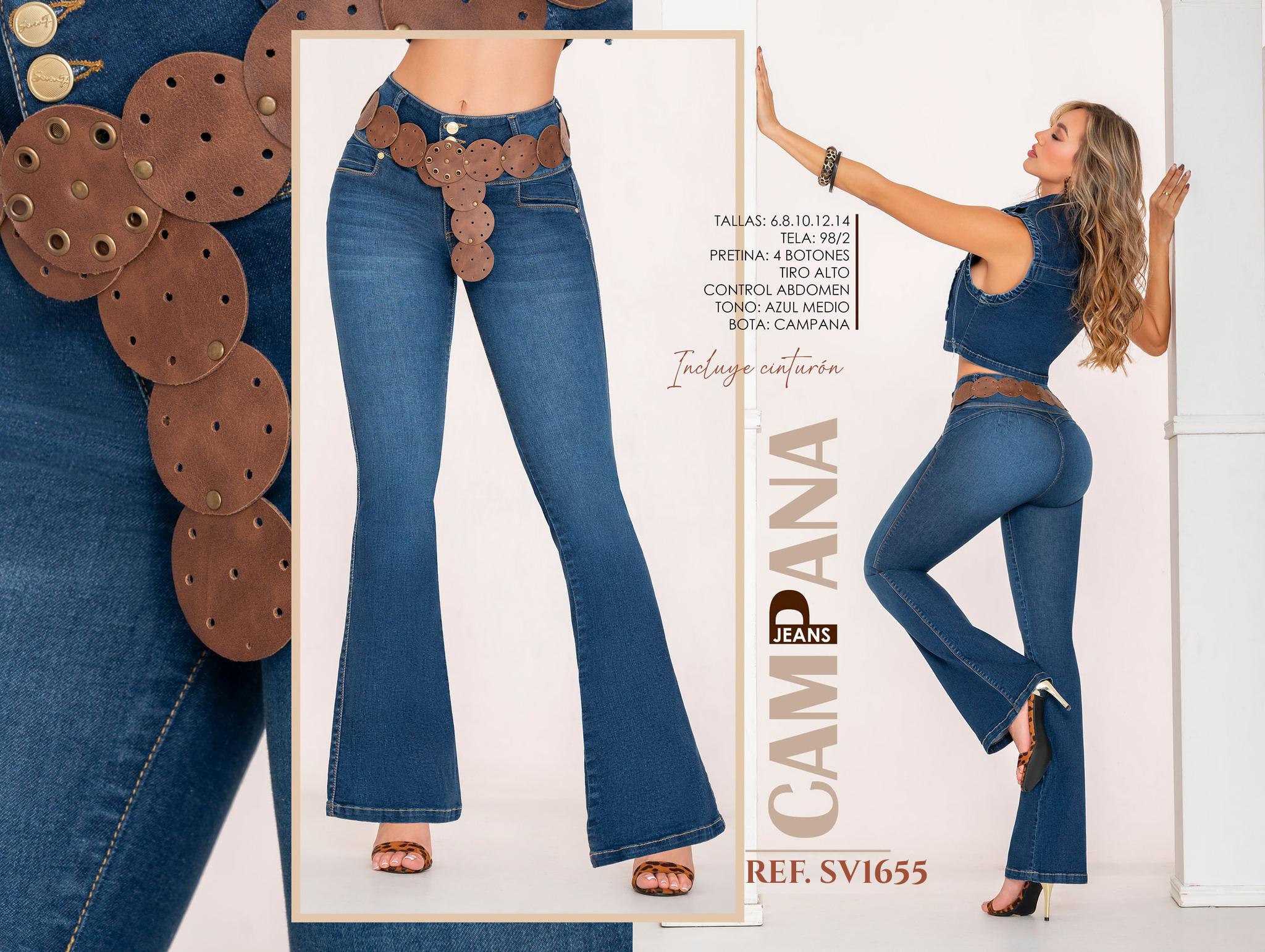 Ref. 053 -SV1655 Jeans Push Up Colombianos - Ropa Colombiana