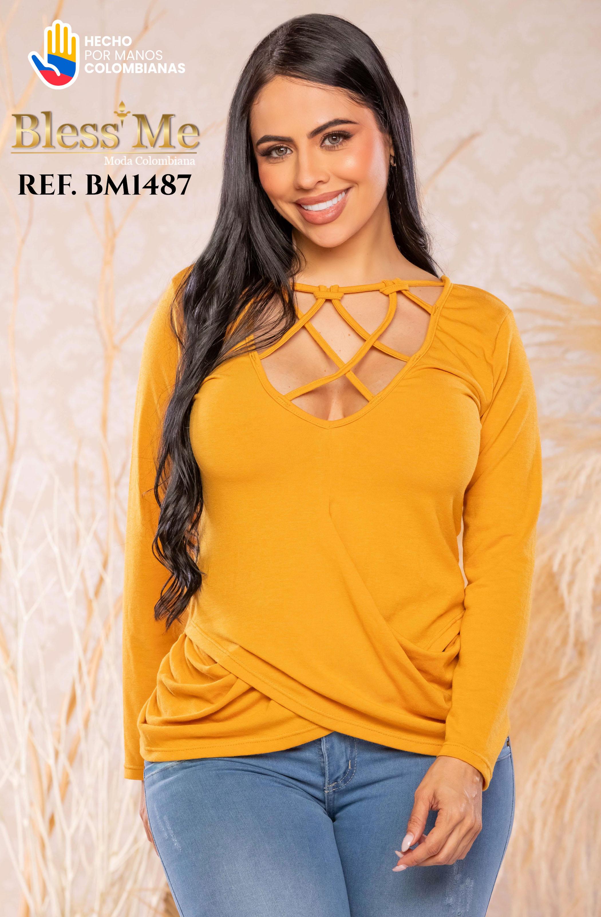 Ref. 058 -BM1487 Blusa boutique Con estilo original - Ropa Colombiana