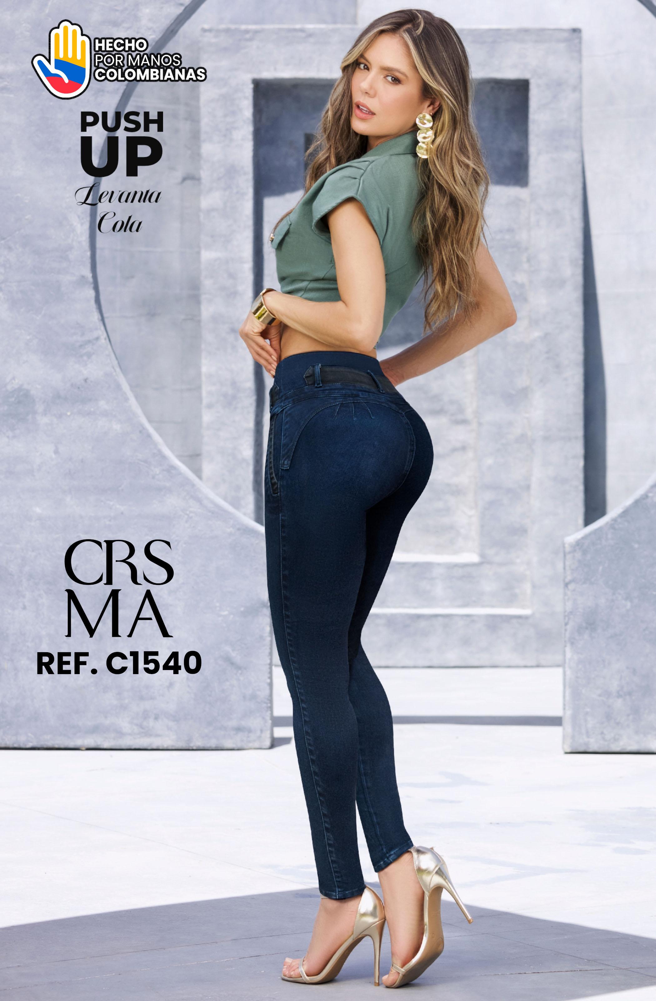 Ref. 070 -C1540 Jeans Push Up Colombianos sin Bolsillos - Ropa Colombiana