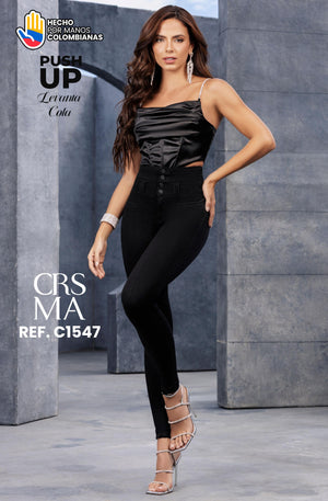 Ref. 070 -C1547 Jeans Push Up Colombianos sin Bolsillos - Ropa Colombiana