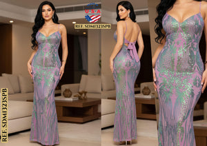 Ref. 003 -SDM1323SPB Vestido de Fiesta Largo - Ropa Colombiana