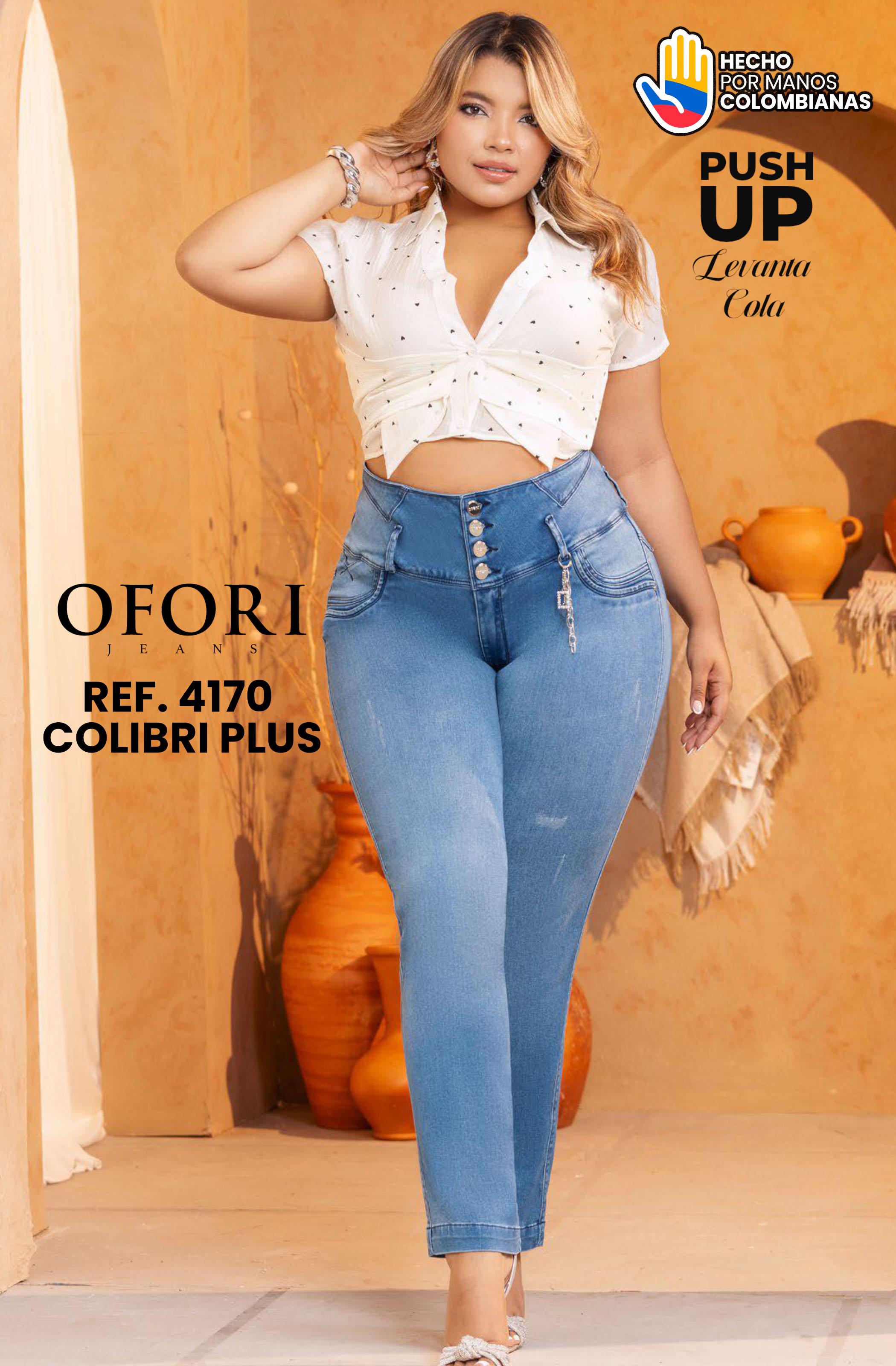 Ref. 8521447 -4170 COLIBRI PLUS Jean sin Bolsillos Push Up - Ropa Colombiana