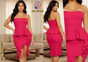 Ref. 003 -ID9319JP Vestido de Fiesta Corto - Ropa Colombiana