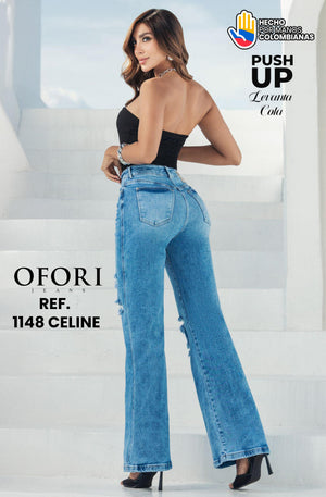 Ref. 8521447 -1148 CELINE Jean Colombiano con Bolsillos Push Up - Ropa Colombiana