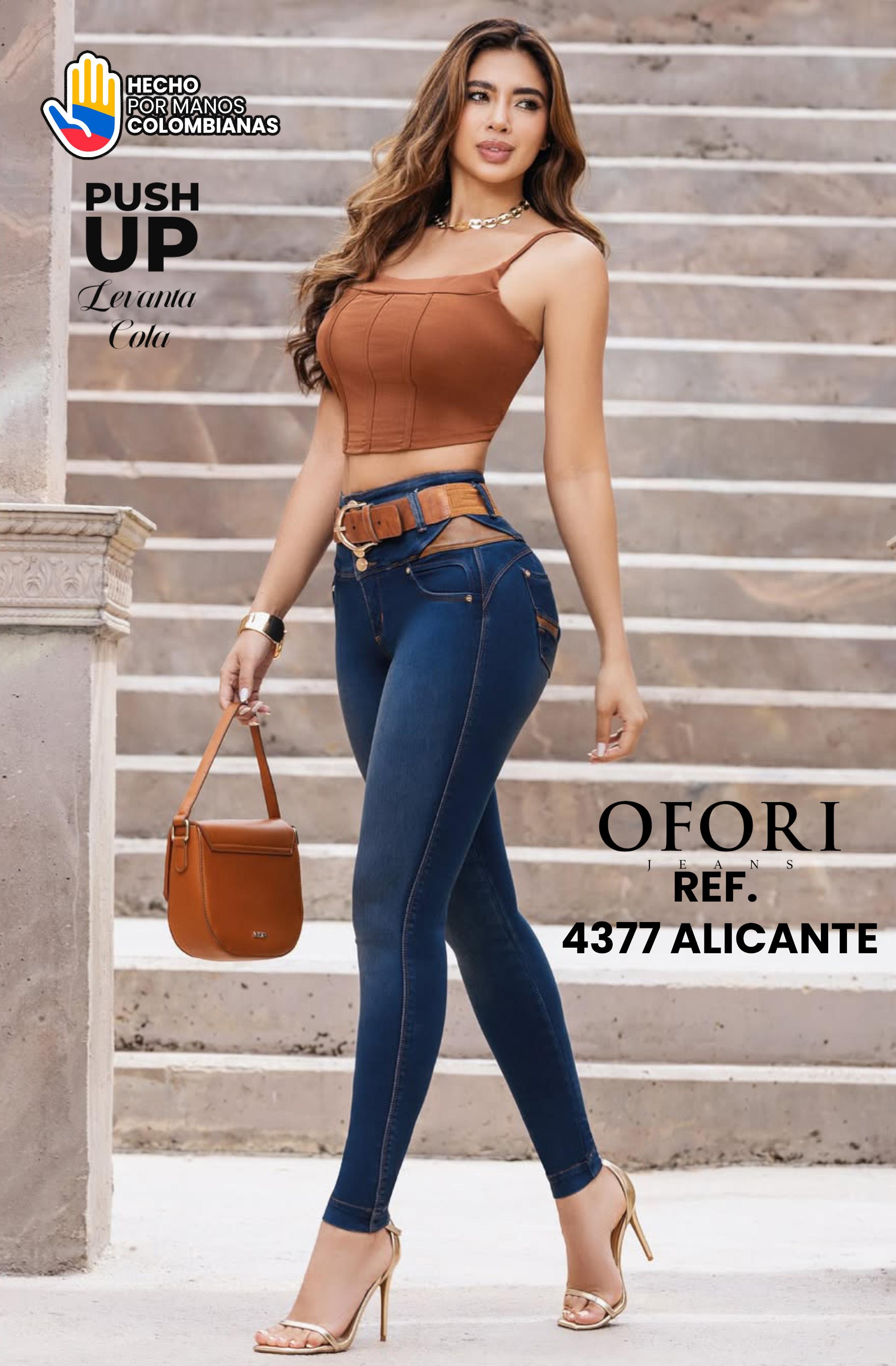 Ref. 8521447 -4377 ALICANTE Jean Colombiano con Bolsillos Push Up - Ropa Colombiana