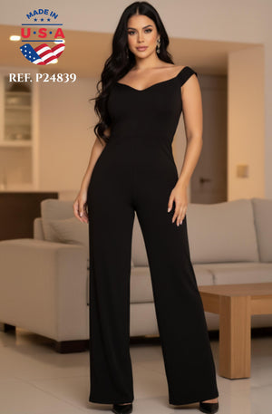 Ref. 003 -P24839 Enterizo sin Mangas con Hombros descubiertos y Diseño Hermoso en la Espalda - Ropa Colombiana