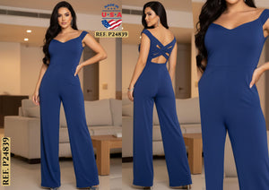 Ref. 003 -P24839 Enterizo sin Mangas con Hombros descubiertos y Diseño Hermoso en la Espalda - Ropa Colombiana