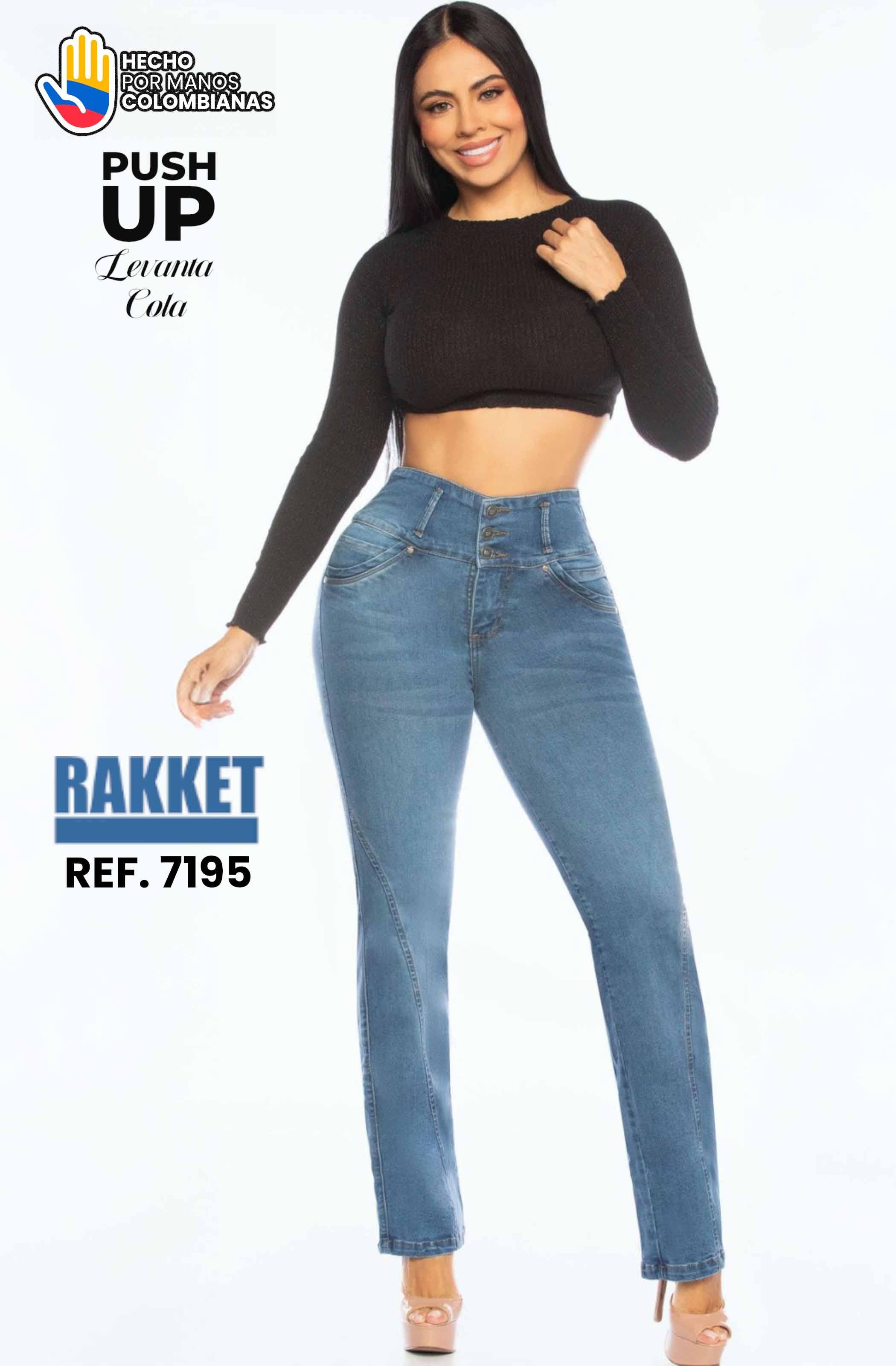 Ref. 006 -7195 Jean con Bolsillos Colombiano Push Up - Ropa Colombiana