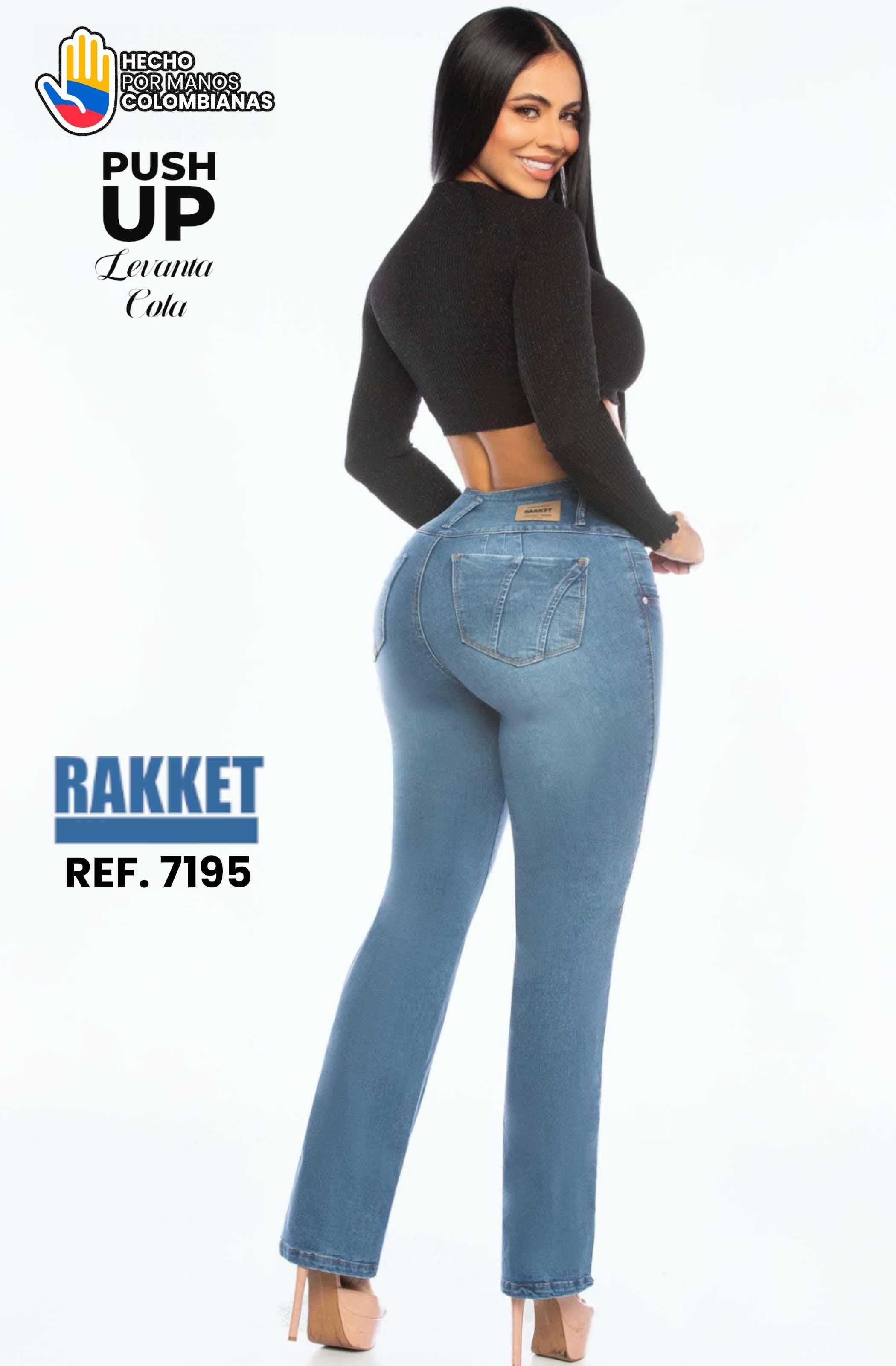 Ref. 006 -7195 Jean con Bolsillos Colombiano Push Up - Ropa Colombiana