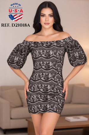 Ref. 003 -D21018A VESTIDO - Ropa Colombiana