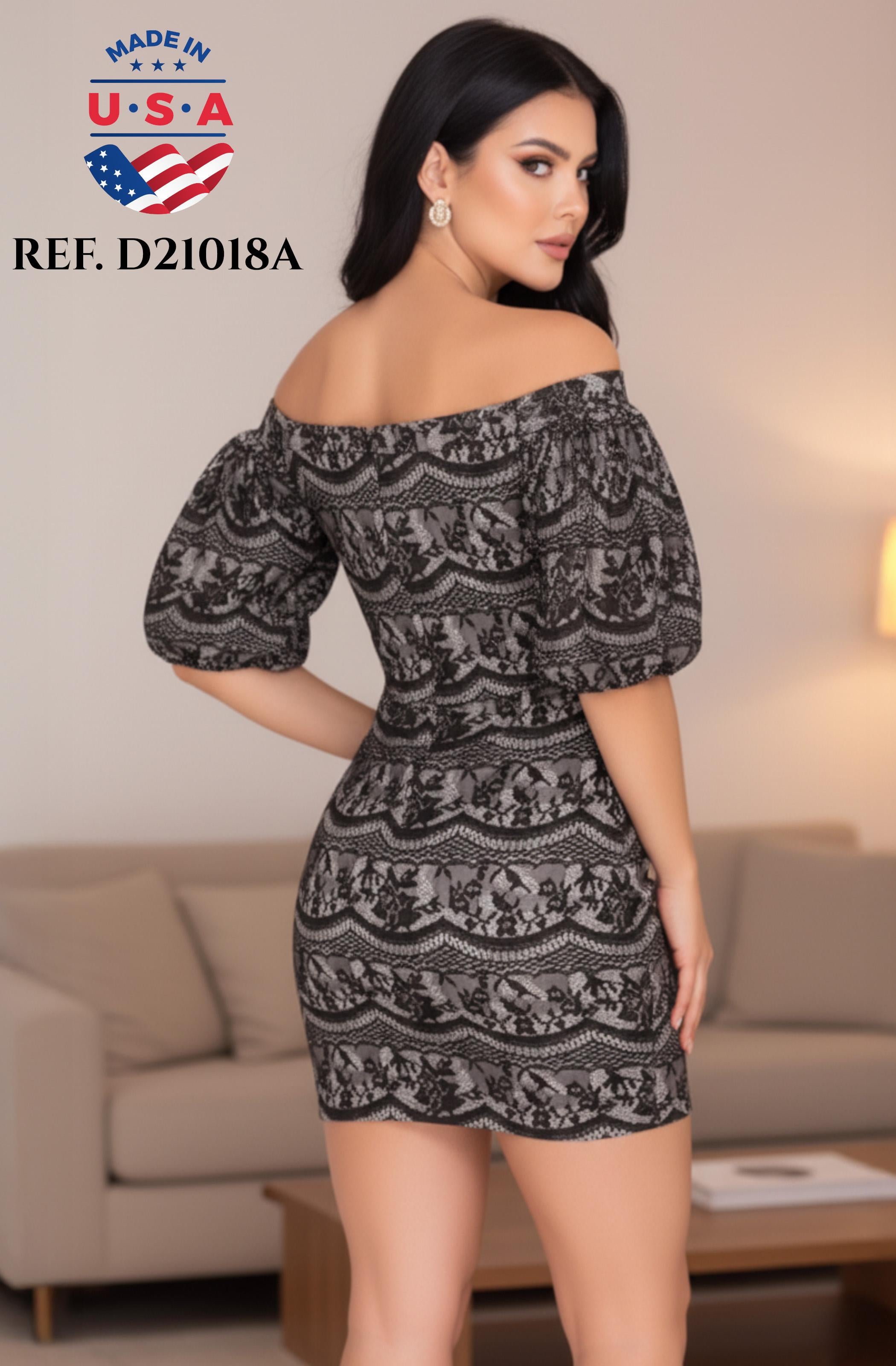 Ref. 003 -D21018A VESTIDO - Ropa Colombiana