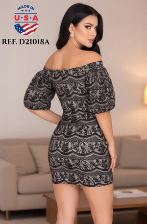 Ref. 003 -D21018A VESTIDO - Ropa Colombiana
