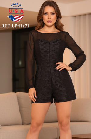 Ref. 003 -LP41471 ENTERIZO MANGA LARGA SHORT - Ropa Colombiana