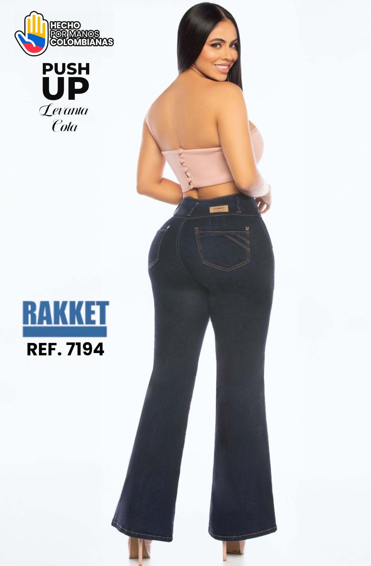 Ref. 006 -7194 Jean con Bolsillos Colombiano Push Up - Ropa Colombiana