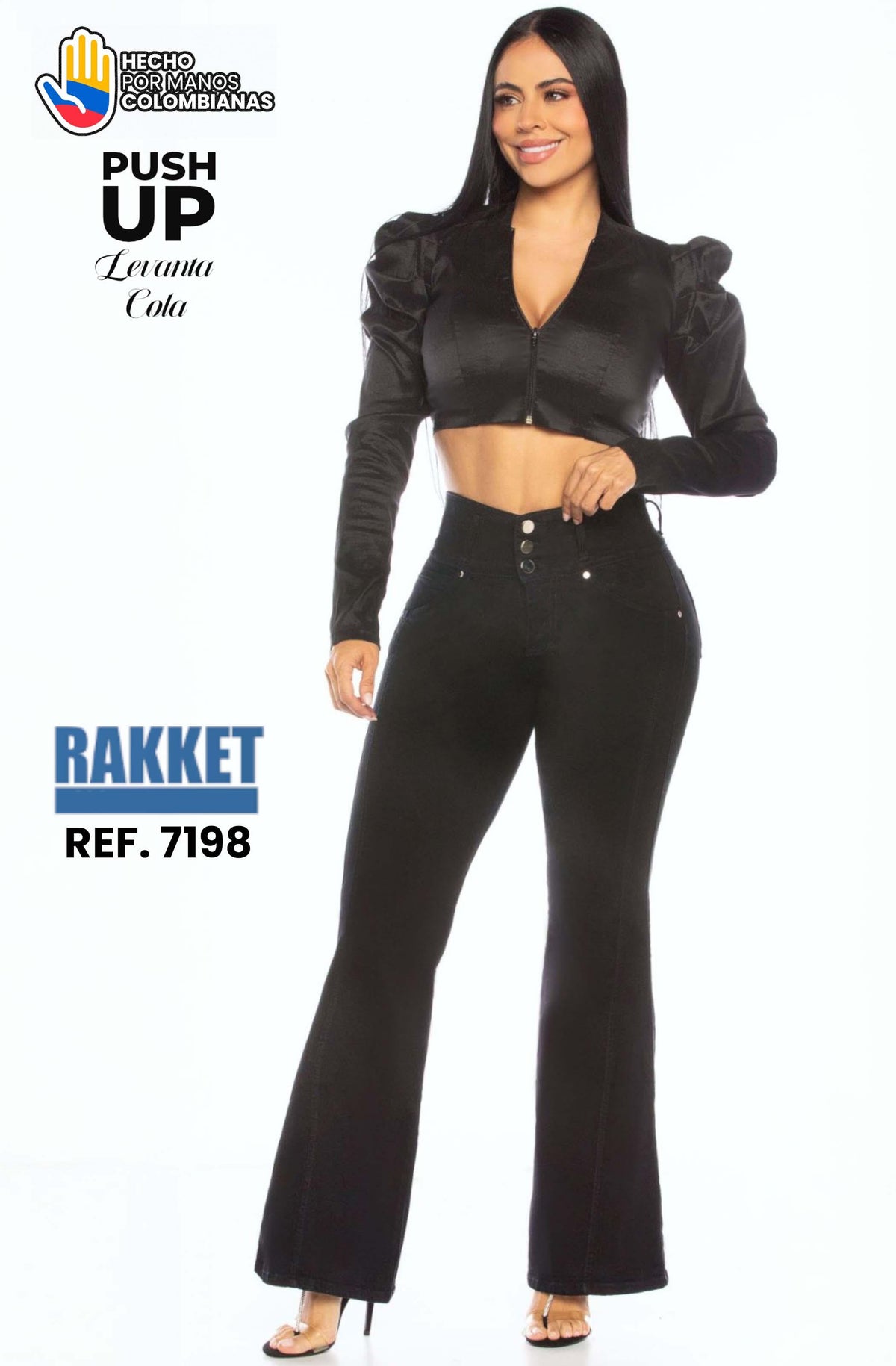 Ref. 006 -7198 Jean con Bolsillos Colombiano Push Up - Ropa Colombiana