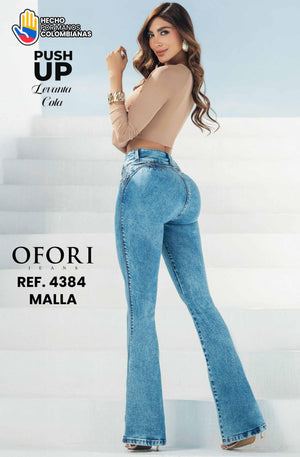 Ref. 8521447 -4384 MALLA Jean Colombiano sin Bolsillos Push Up - Ropa Colombiana
