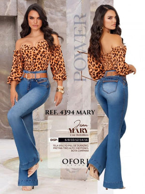 Ref. 8521447 -4394 MARY Jean Colombiano con Bolsillos Push Up - Ropa Colombiana