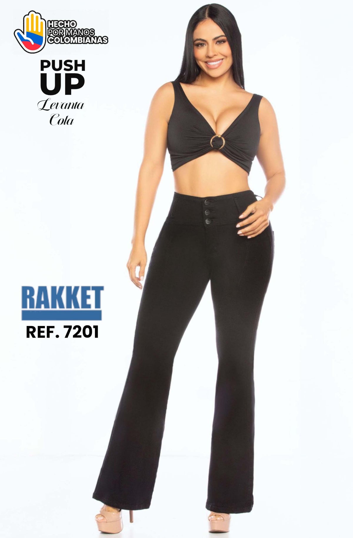 Ref. 006 -7201 Jean con Bolsillos Colombiano Push Up - Ropa Colombiana