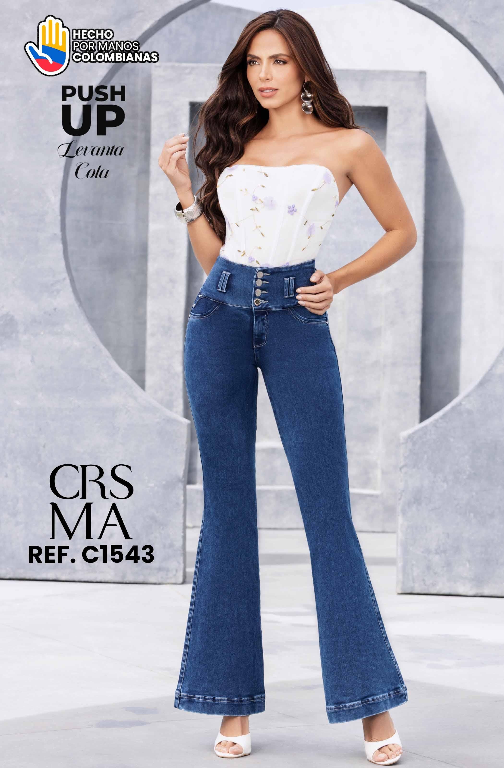 Ref. 070 -C1543 Jean con Bolsillos Colombiano Push Up - Ropa Colombiana