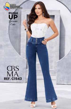 Ref. 070 -C1543 Jean con Bolsillos Colombiano Push Up - Ropa Colombiana