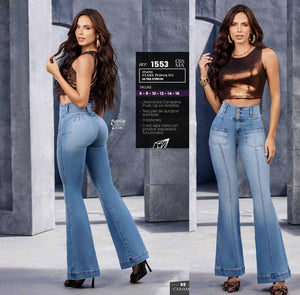 Ref. 070 -C1553 Jean sin Bolsillos Colombiano Push Up - Ropa Colombiana