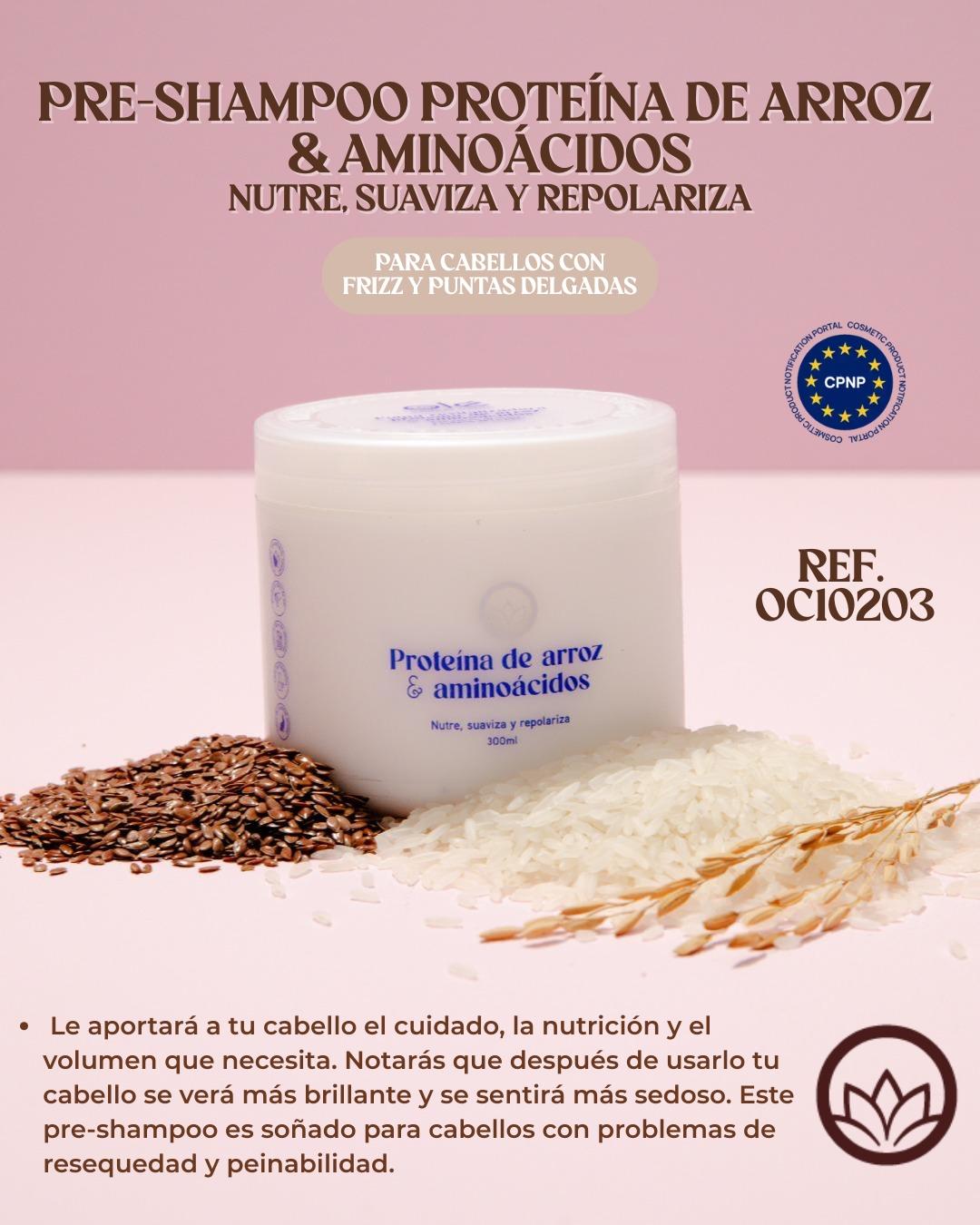 Ref. 088 -OC10203 Pre-shampoo proteína de arroz y aminoácidos - Ropa Colombiana