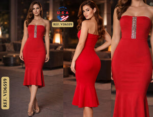 Ref. 003 -VD6559 VESTIDO DAMA - Ropa Colombiana
