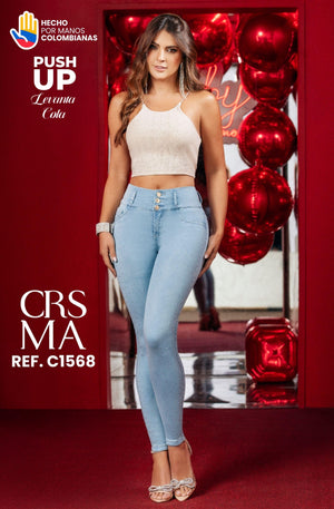 Ref. 070 -C1568 Jeans con Bolsillos Push Up - Ropa Colombiana