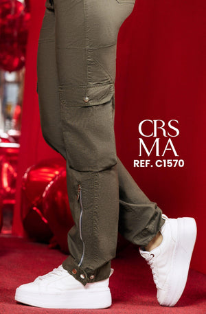 Ref. 070 -C1570 Pantalón Cargo con Bolsillos Lateral - Ropa Colombiana
