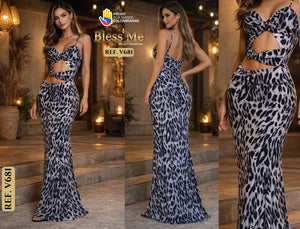 Ref. 87452 -V681 Vestido de Fiesta Largo - Ropa Colombiana