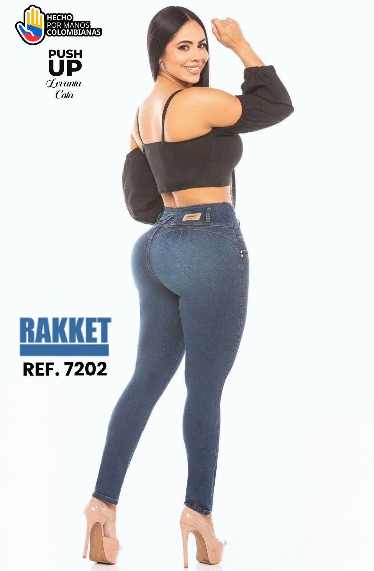 Ref. 006 -7202 Jean Push Up sin Bolsillos - Ropa Colombiana