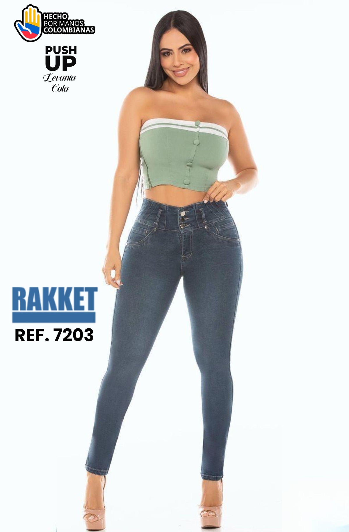 Ref. 006 -7203 Jean Push Up con Bolsillos - Ropa Colombiana