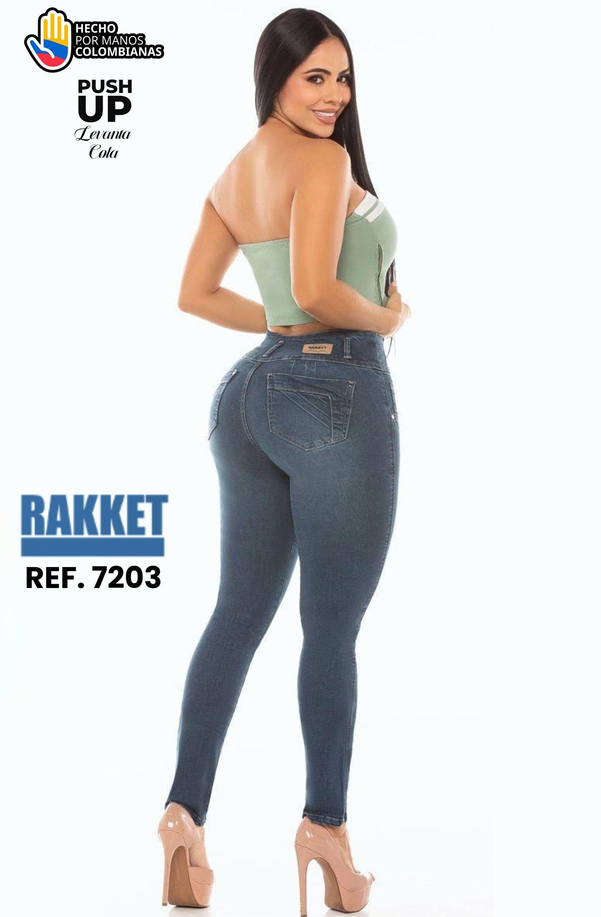 Ref. 006 -7203 Jean Push Up con Bolsillos - Ropa Colombiana