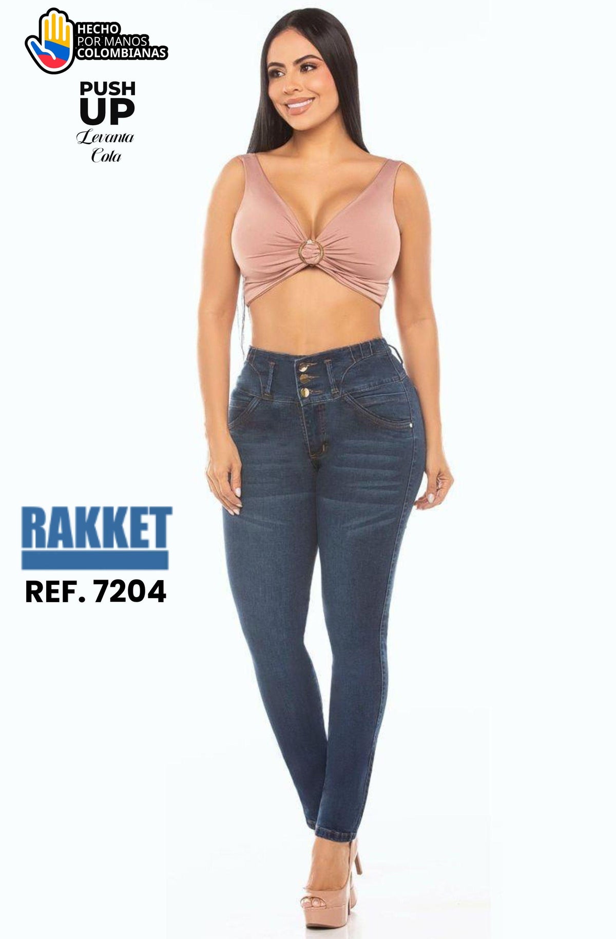 Ref. 006 -7204 Jean Push Up con Bolsillos - Ropa Colombiana