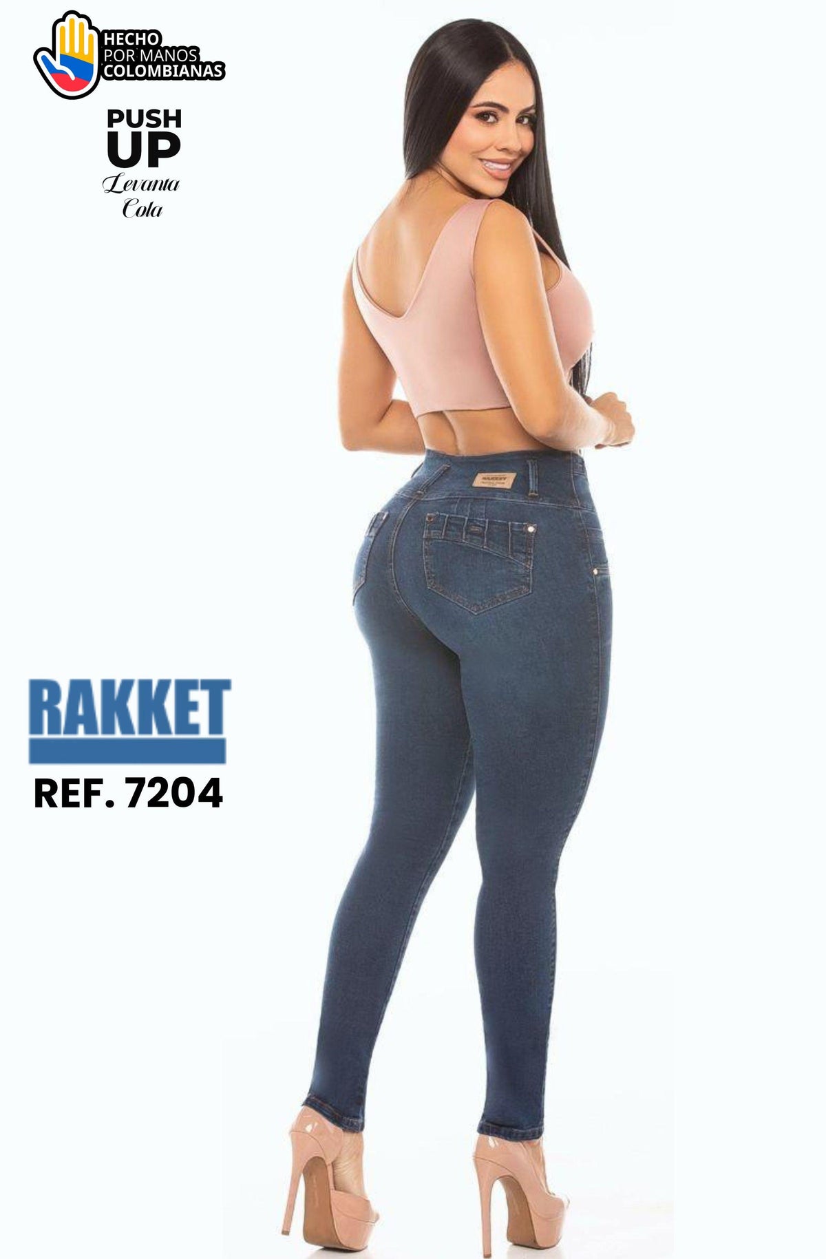 Ref. 006 -7204 Jean Push Up con Bolsillos - Ropa Colombiana