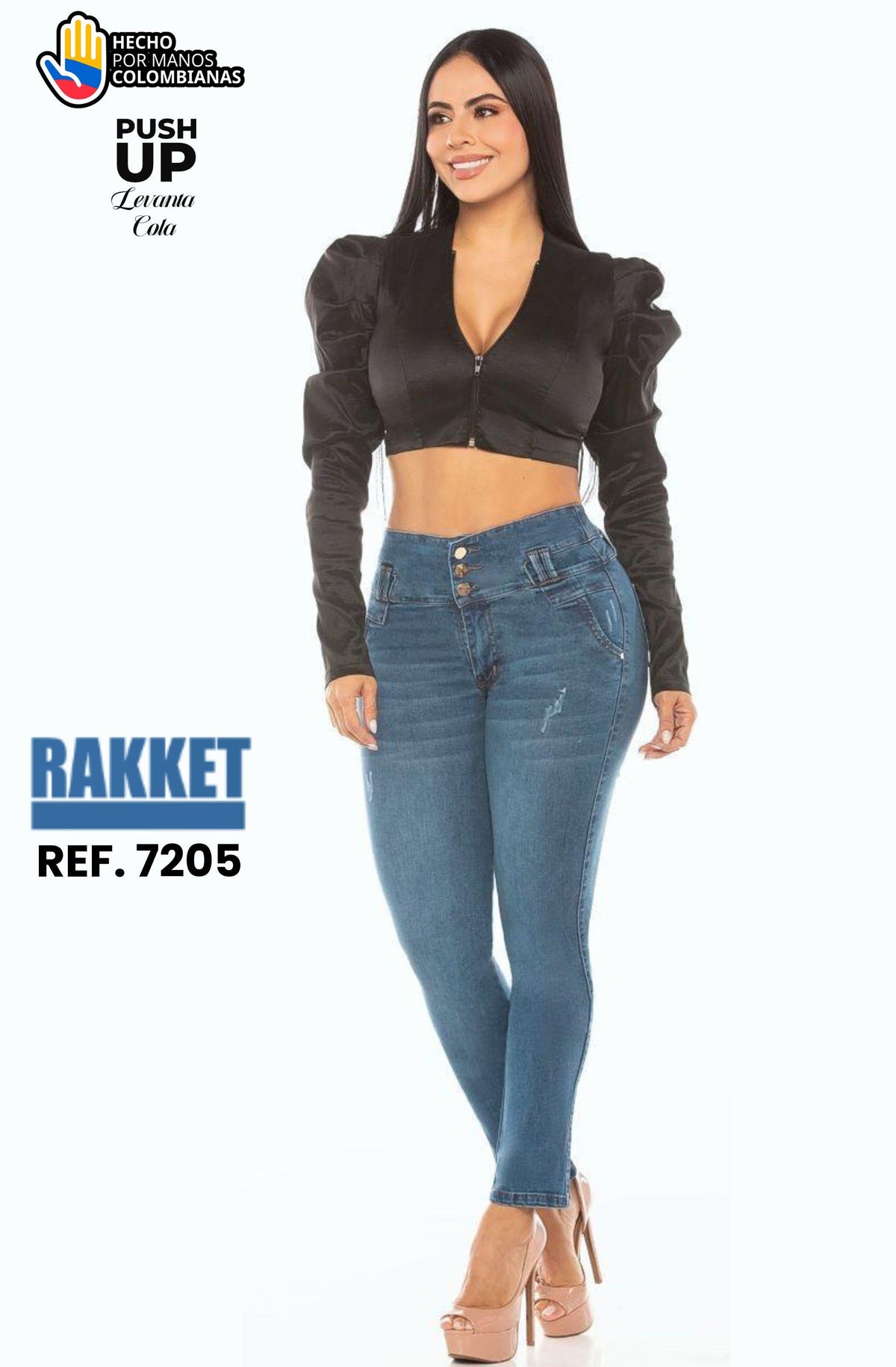 Ref. 006 -7205 Jean Push Up con Bolsillos - Ropa Colombiana