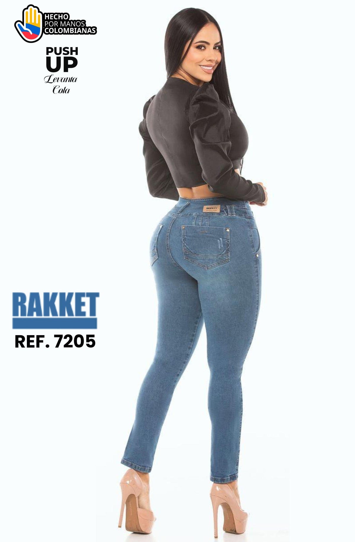 Ref. 006 -7205 Jean Push Up con Bolsillos - Ropa Colombiana