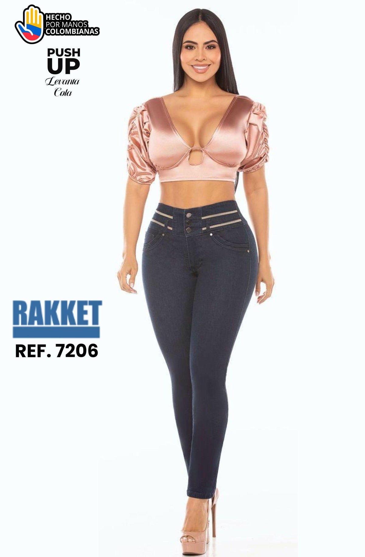 Ref. 006 -7206 Jean Push Up sin Bolsillos - Ropa Colombiana