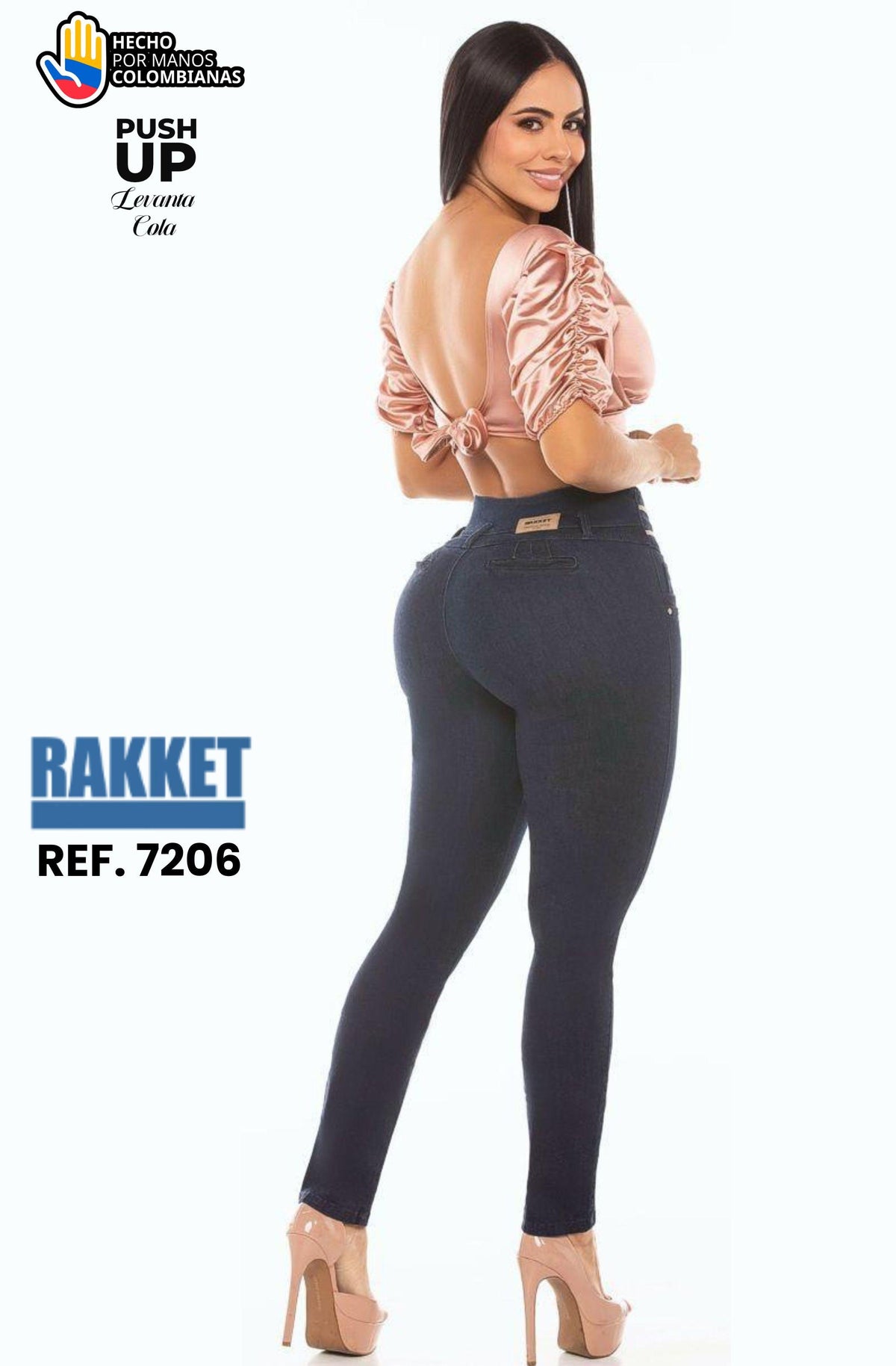 Ref. 006 -7206 Jean Push Up sin Bolsillos - Ropa Colombiana