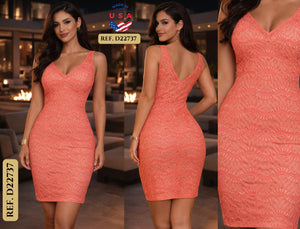 Ref. 003 -D22737 Vestido de Fiesta Corto - Ropa Colombiana