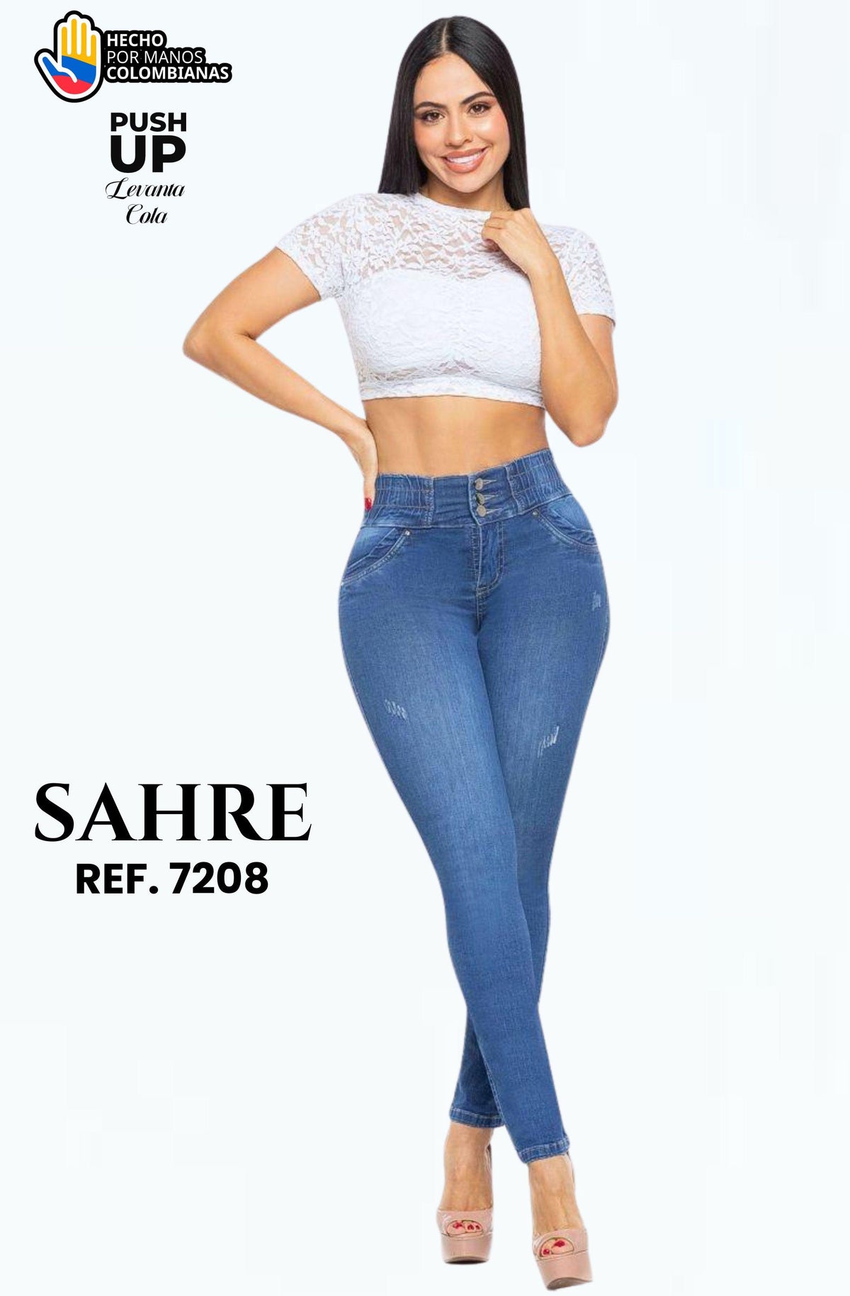 Ref. 006 -7208 Jean con Bolsillos Push Up Colombiano - Ropa Colombiana