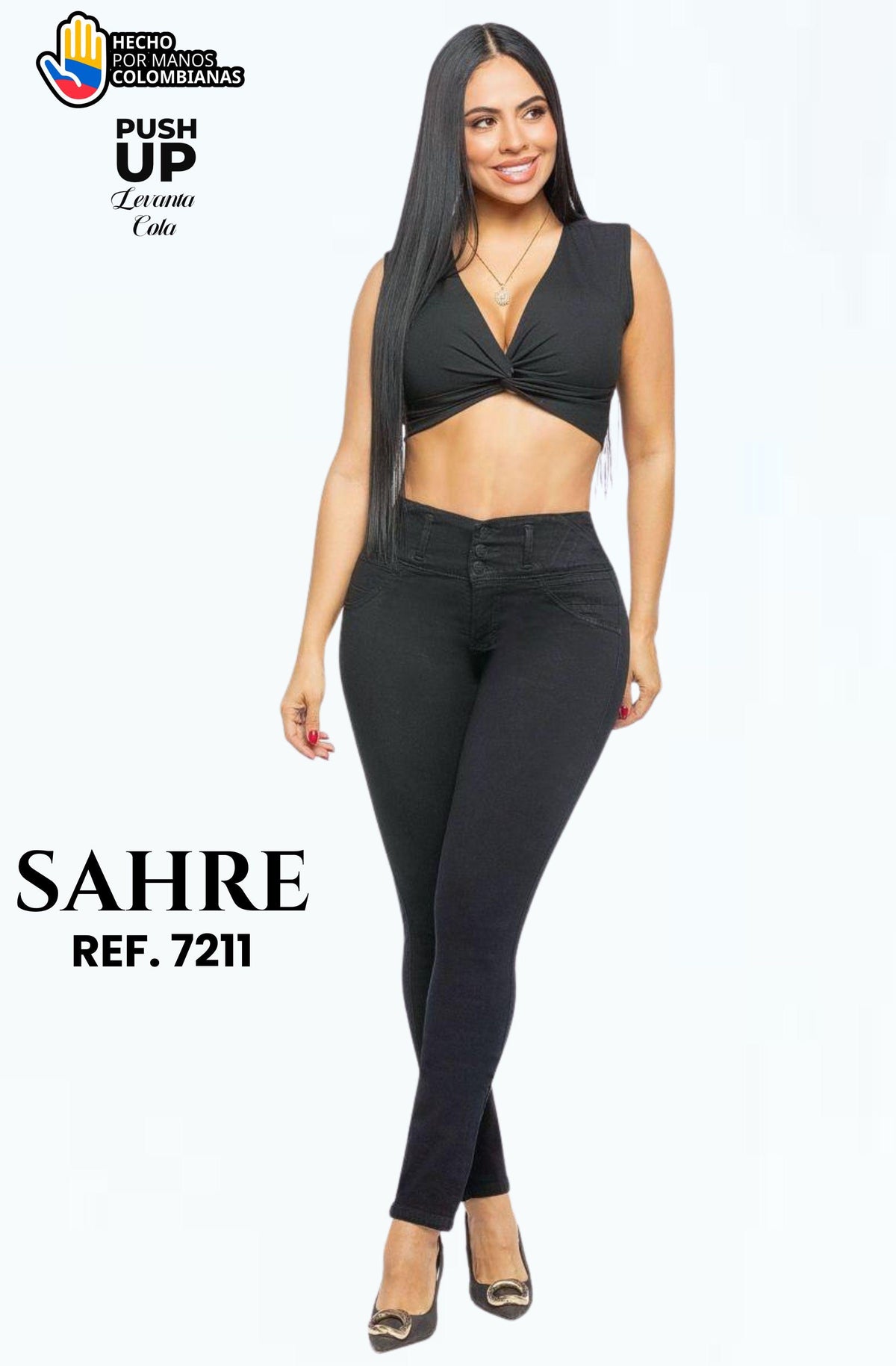 Ref. 006 -7211 Jean sin Bolsillos Push Up Colombiano - Ropa Colombiana