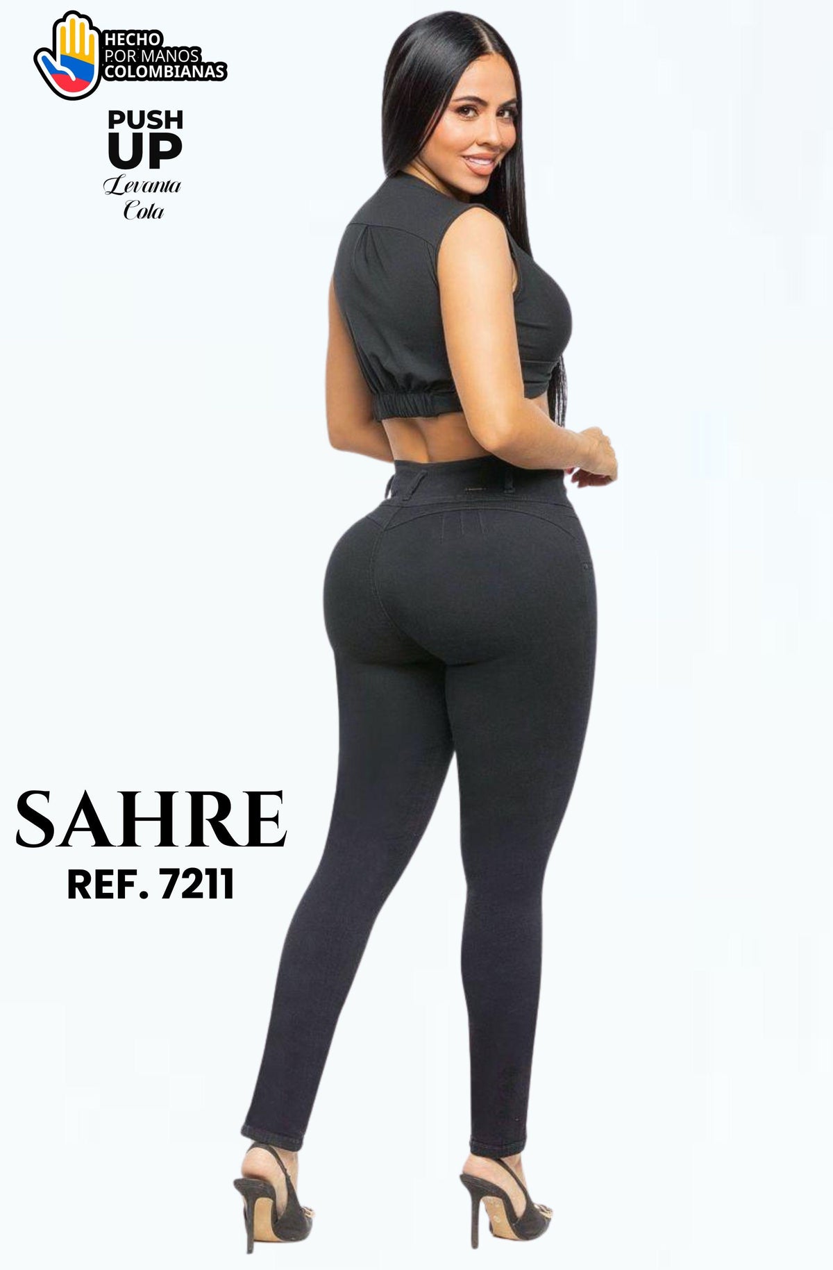 Ref. 006 -7211 Jean sin Bolsillos Push Up Colombiano - Ropa Colombiana
