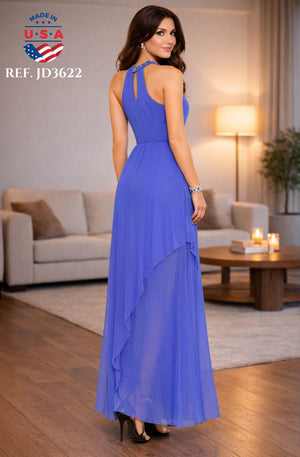 Ref. 003 -JD3622 VESTIDO LARGO AMERICANO - Ropa Colombiana