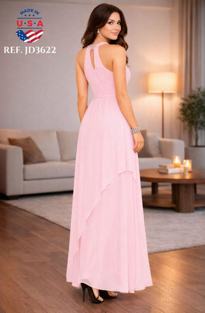 Ref. 003 -JD3622 VESTIDO LARGO AMERICANO - Ropa Colombiana